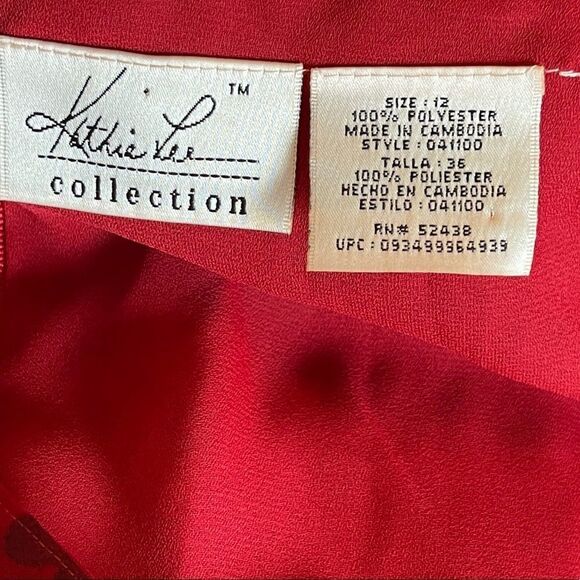 Vintage Kathie Lee Dress Red - Picture 7 of 8
